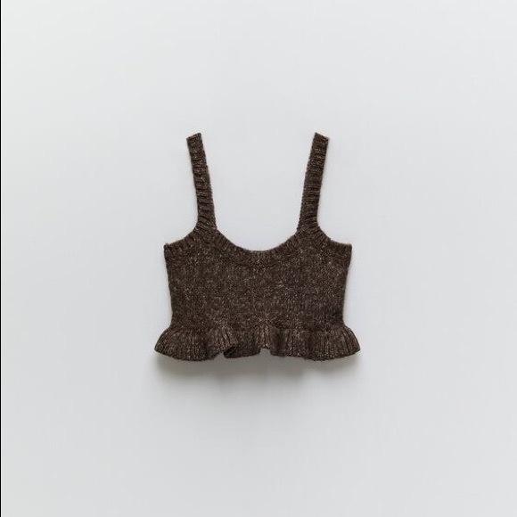 NWT Zara Twisted Knit Top - Picture 2 of 5